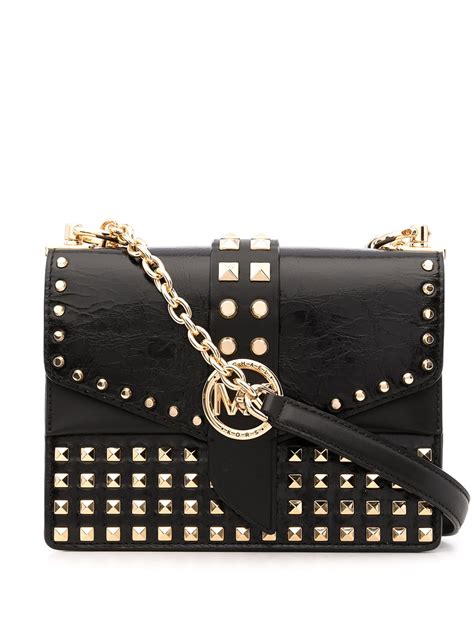 black michael kors bag crossbody|Michael Kors studded crossbody bag.